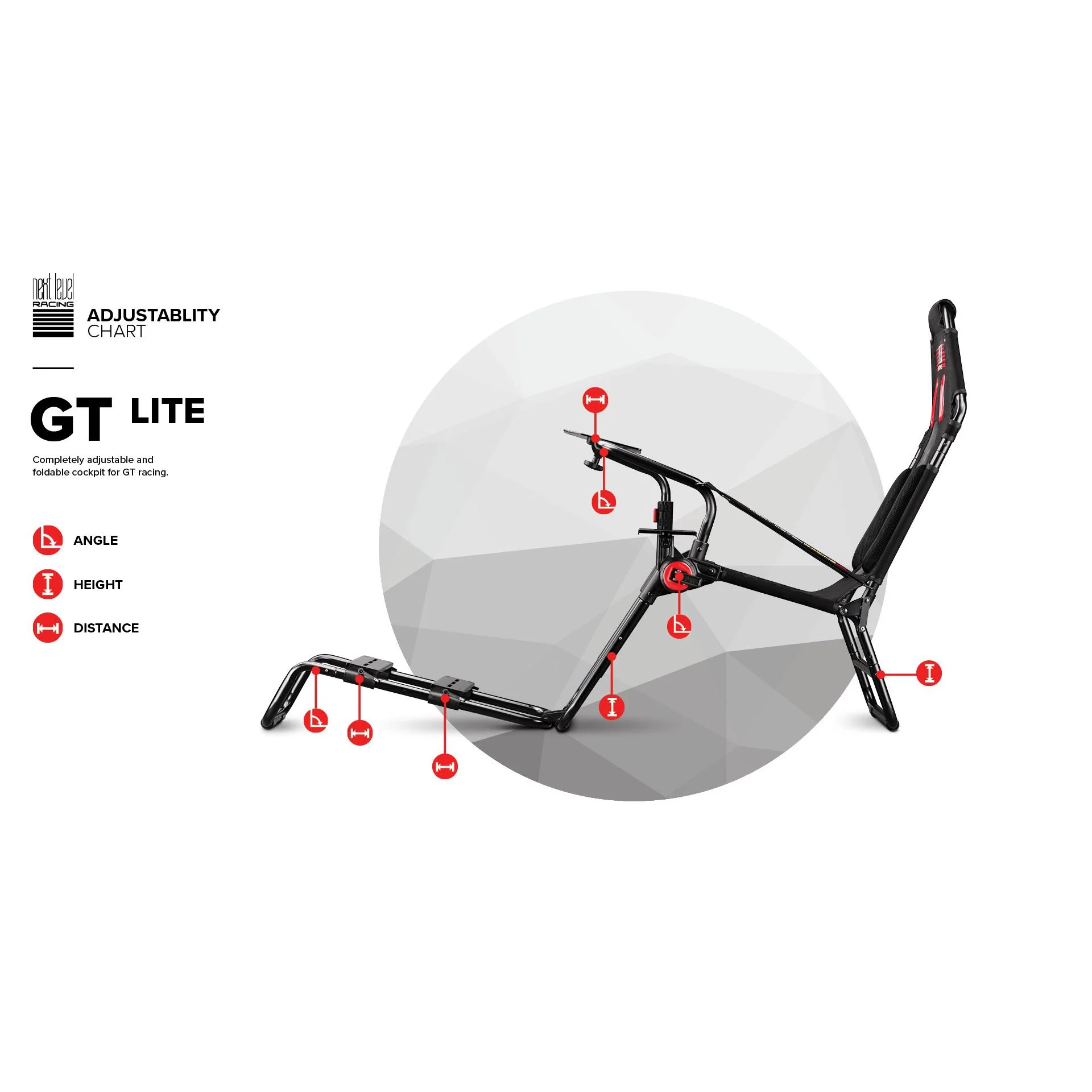 Next Level Racing GT Lite Foldable Simulator Cockpit - Image 9