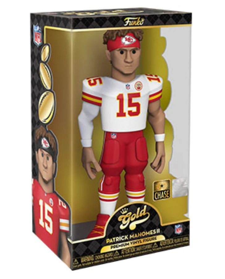 NFL Football Patrick Mahomes Chiefs Gold Premium Vinyl Action Figure Toy 12" - Image 5