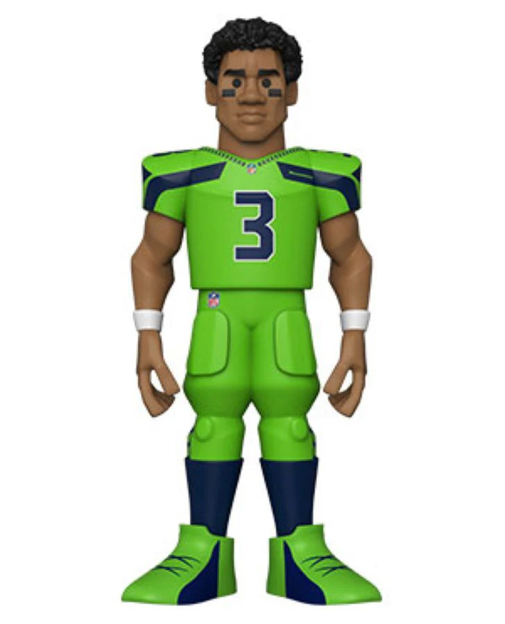 NFL Football Russell Wilson Seahawks Gold Premium Vinyl Action Figure Toy 12" - Image 4
