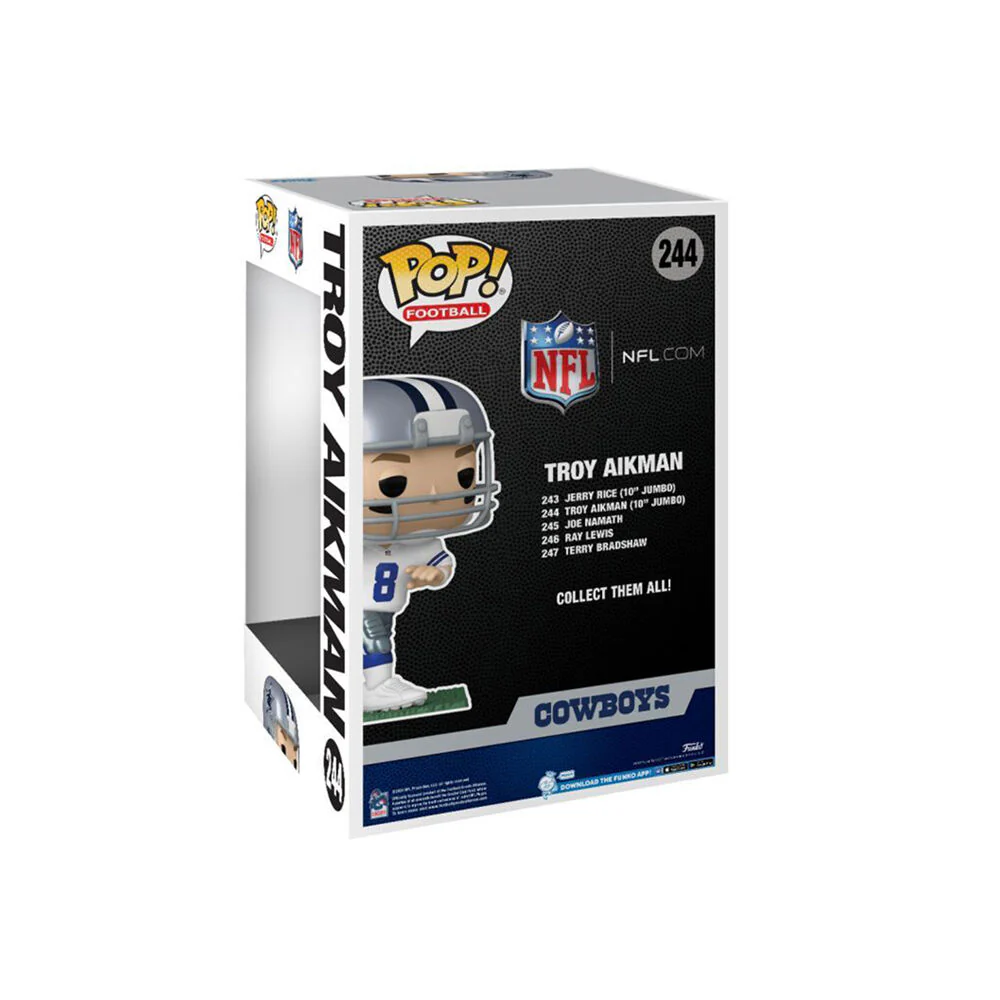 NFL Legends Cowboys Troy Aikman 10" Pop! Vinyl Action Figure Toy - Image 3