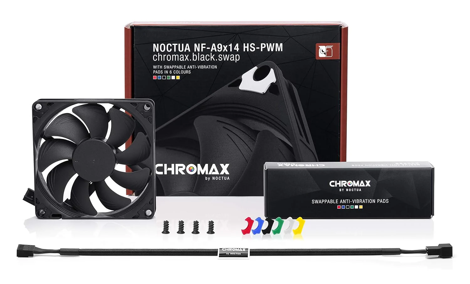 Noctua NF-A9x14 92mm PWM Chromax Computer Cooling Fan (Black) - Image 3