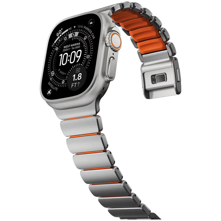 NOMAD Stratos - Apple Watch 49mm/ULTRA1&2 (Natural/Orange) - Image 3