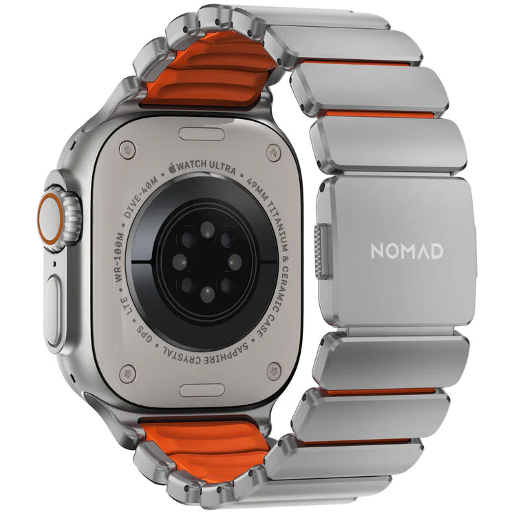NOMAD Stratos - Apple Watch 49mm/ULTRA1&2 (Natural/Orange) - Image 5
