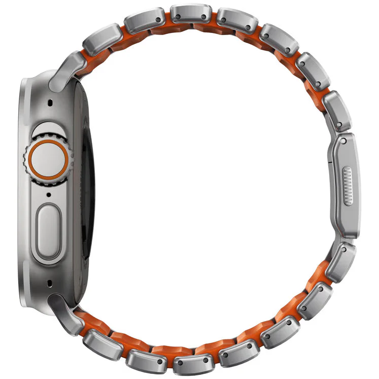 NOMAD Stratos - Apple Watch 49mm/ULTRA1&2 (Natural/Orange) - Image 6
