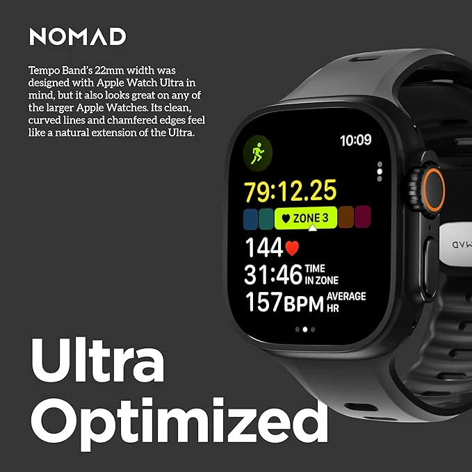 NOMAD Tempo Band Apple Watch 40-42mm (Black) - Image 2