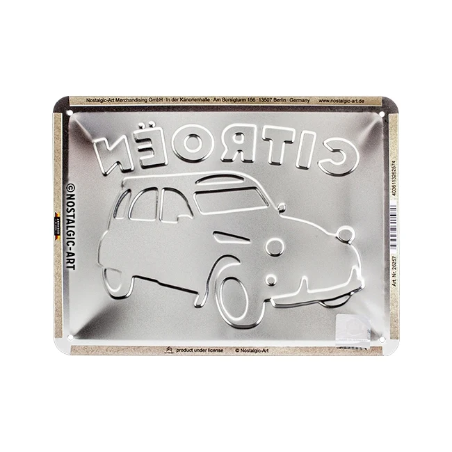 Nostalgic-Art 15x20cm Small Wall Hanging Metal Sign Plaque Citroen 2CV - Image 4