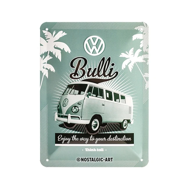 Nostalgic-Art 15x20cm Small Wall Hanging Metal Sign Plaque Volkwagen Retro Bulli - Image 2