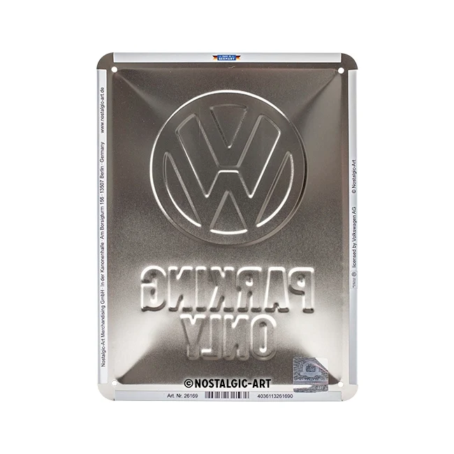 Nostalgic-Art 15x20cm Small Wall Hanging Metal Sign Plaque Vw Parking Only - Image 4