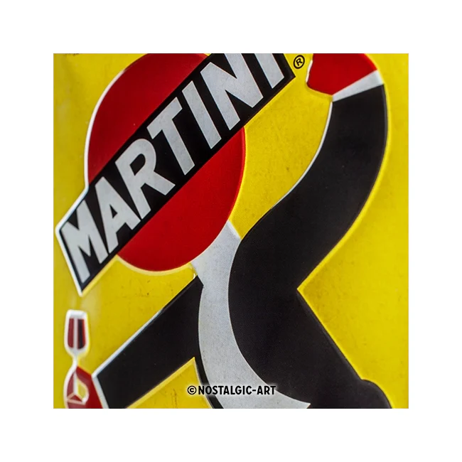 Nostalgic-Art 15x20cm Wall Metal Sign Plaque Martini Vermouth Waiter Yellow - Image 3