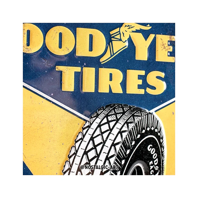 Nostalgic-Art 20x30cm Medium Metal Wall Hanging Sign Plaque Goodyear Super - Image 2