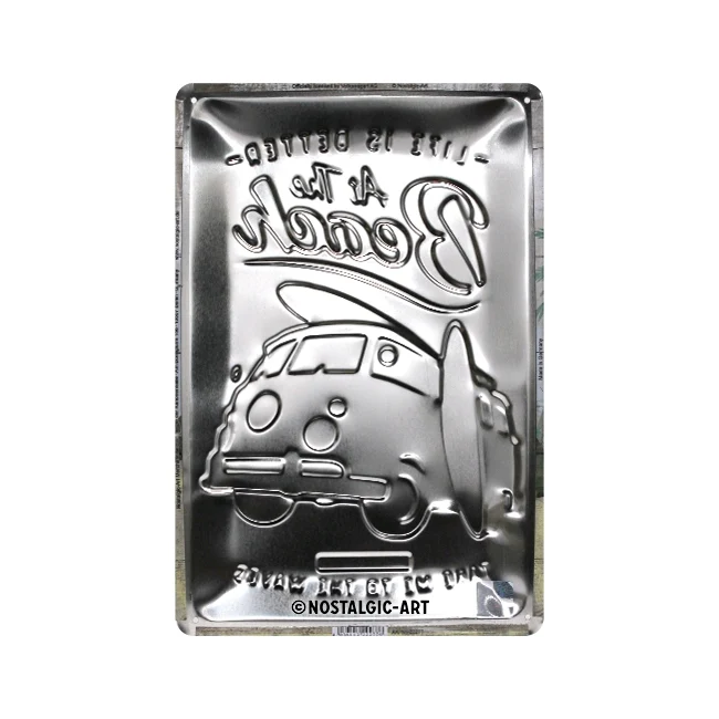 Nostalgic-Art 20x30cm Medium Metal Wall Hanging Sign Plaque VW Bulli Beach - Image 4