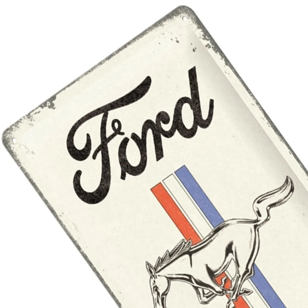 Nostalgic-Art 20x30cm Medium Sign Plaque Ford Mustang Horse & Stripes - Image 3
