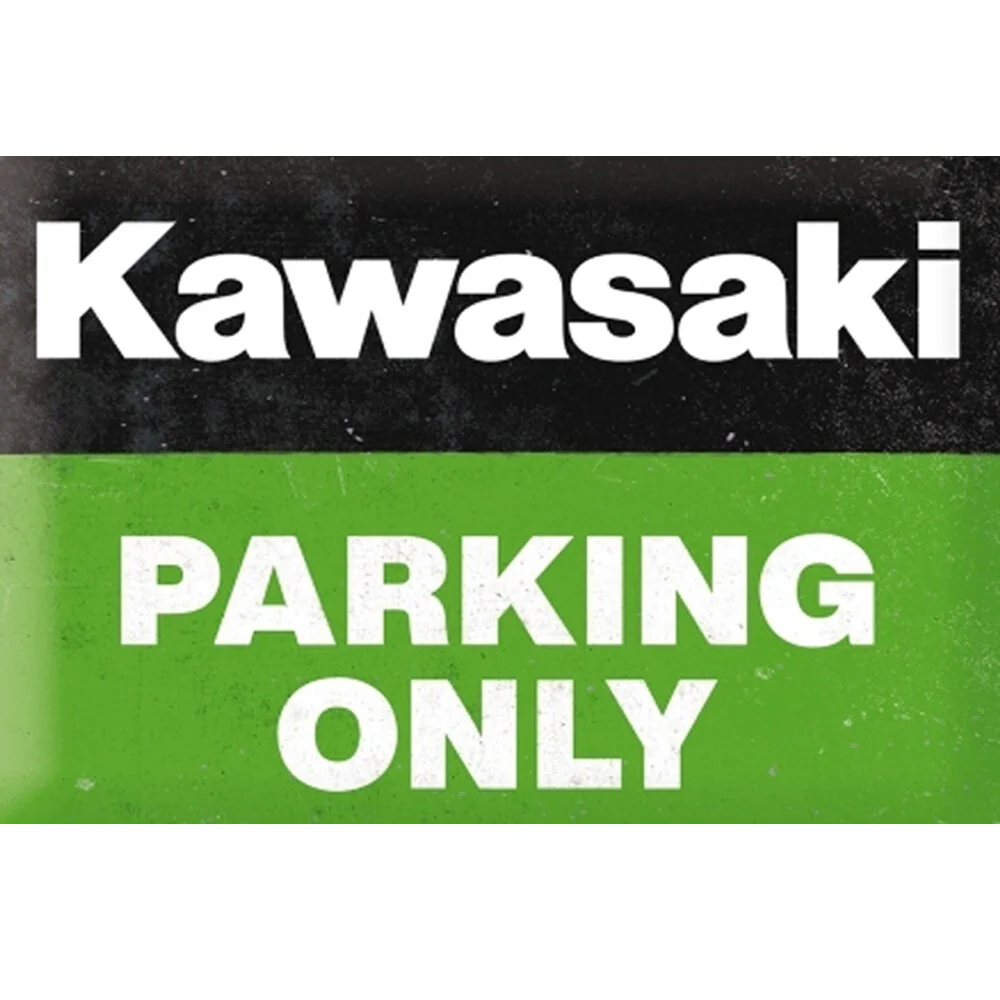 Nostalgic-Art 30x40cm Large Sign Plaque Kawasaki Parking Only - Image 3