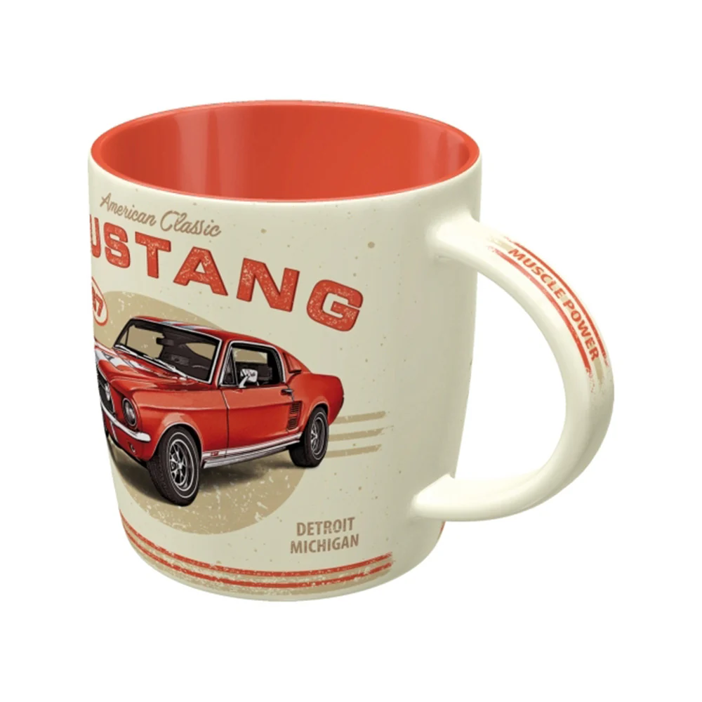 Nostalgic-Art Ceramic Coffee Mug Ford Mustang GT 1967 Red Design 330ml - Image 2