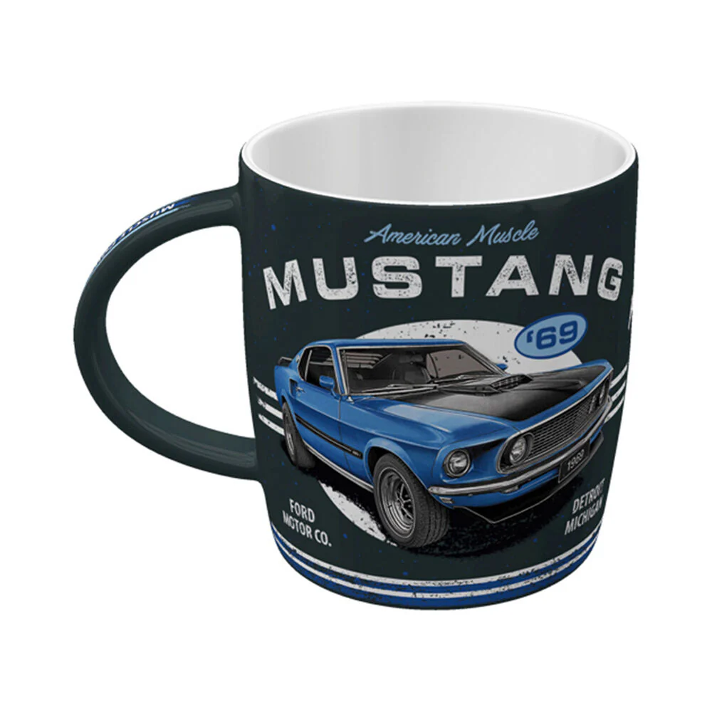Nostalgic-Art Ceramic Mug Ford Mustang 1969 Mach 1 Retro Design 330ml Blue - Image 4