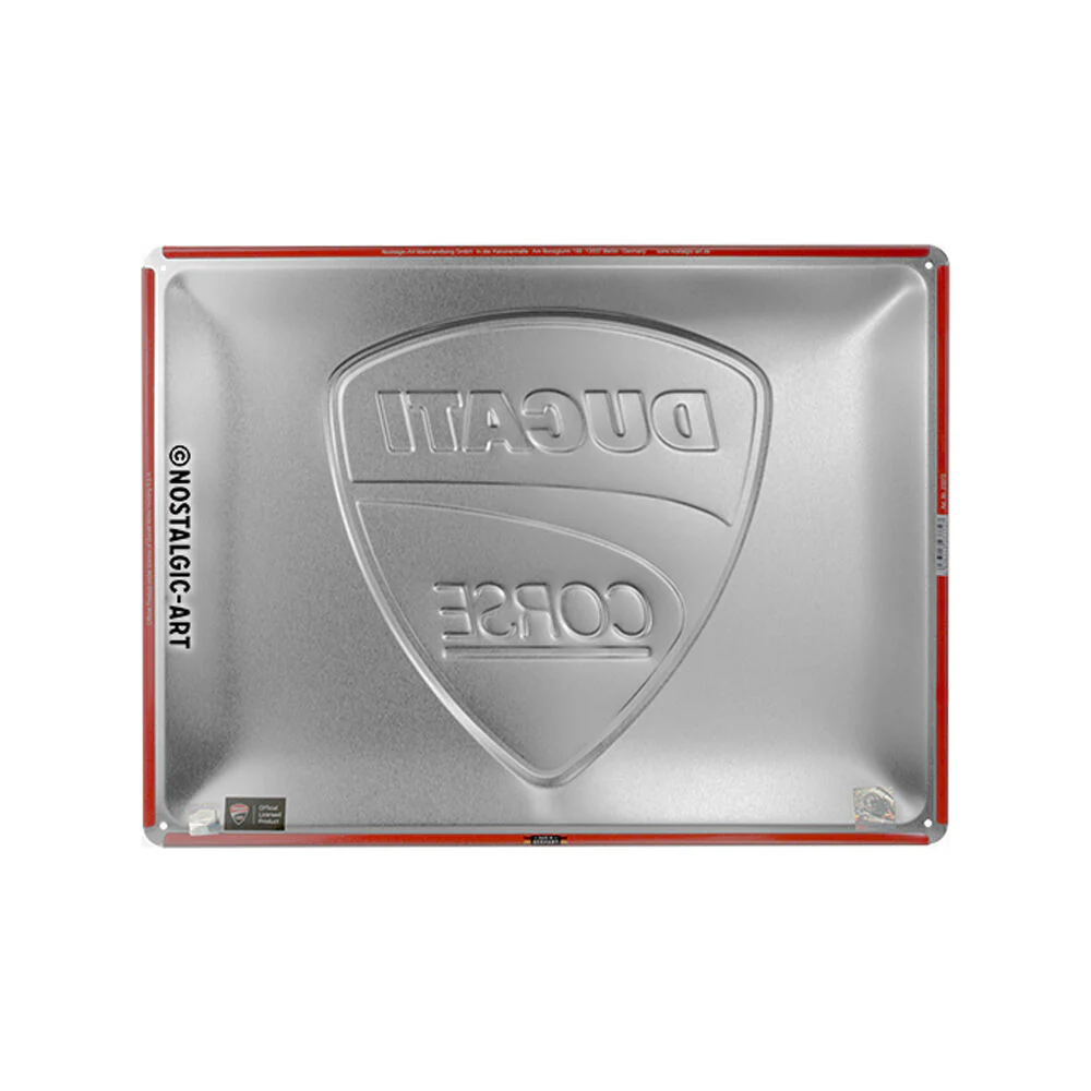 Nostalgic-Art Ducati Corse Logo Metal Decorative Sign Plaque Large 30x40x0.5cm - Image 2