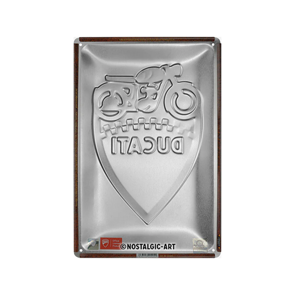 Nostalgic-Art Ducati Meccanica Bologna Metal Decorative Sign Plaque 20x30x0.5cm - Image 2