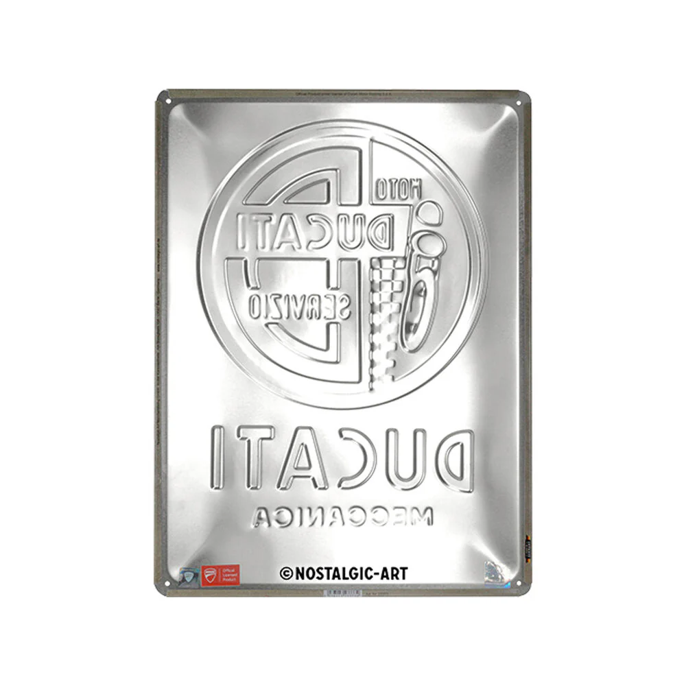 Nostalgic-Art Ducati Moto Servizio Metal Decorative Sign Plaque 30x40x0.5cm - Image 2