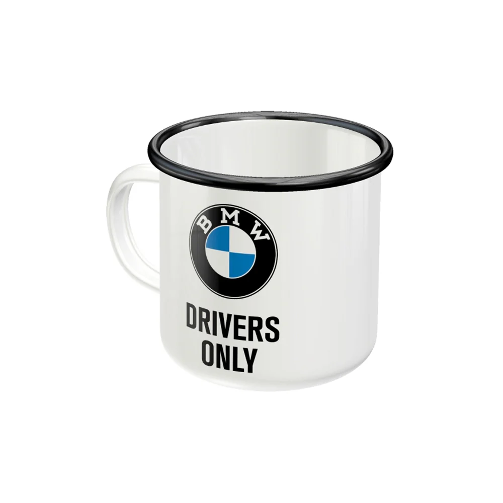 Nostalgic-Art Enamel Coffee Mug BMW Drivers Only Car Lover Gift 8x8cm 360ml
