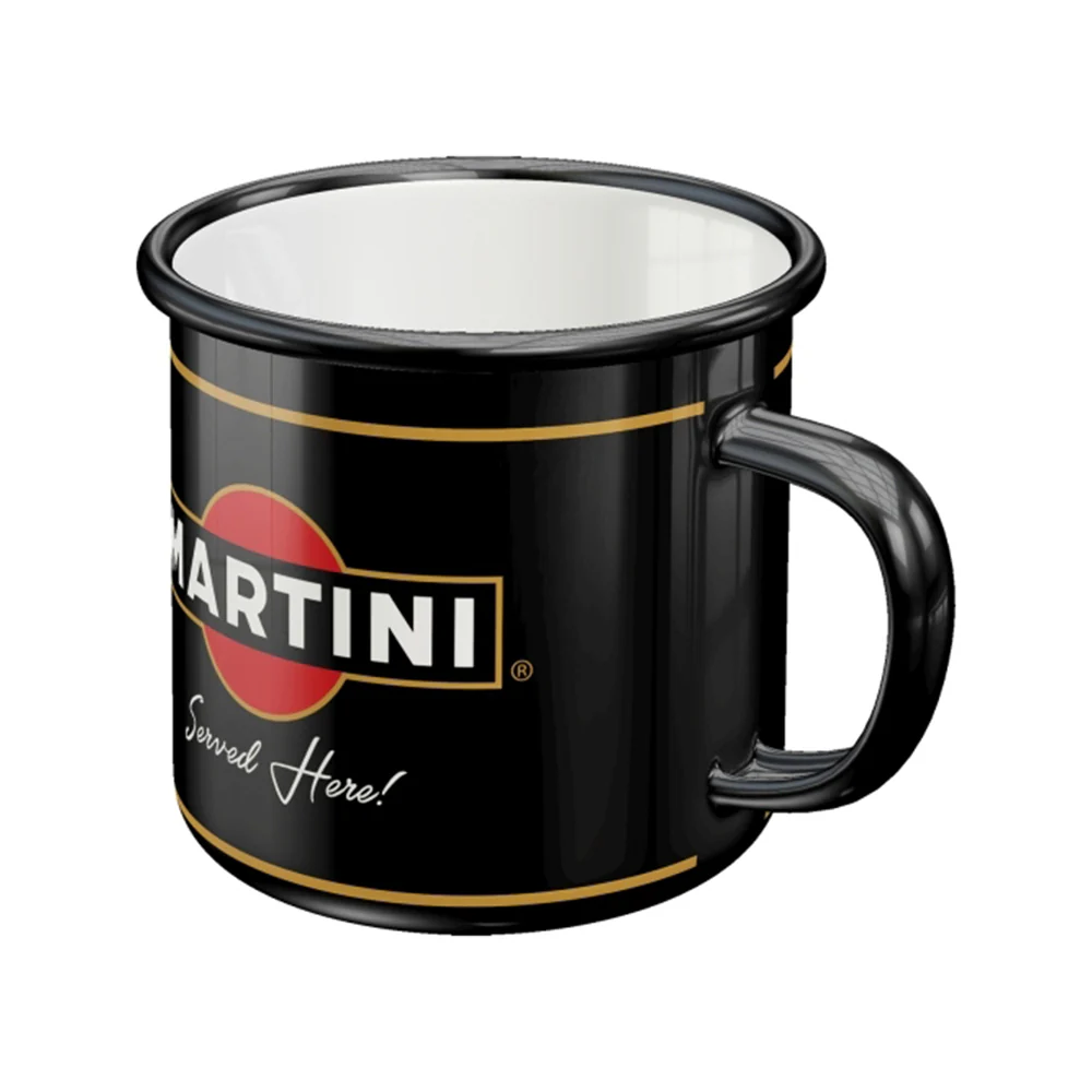 Nostalgic-Art Enamel Coffee Mug Martini Served Here 8x8cm 360ml - Image 2