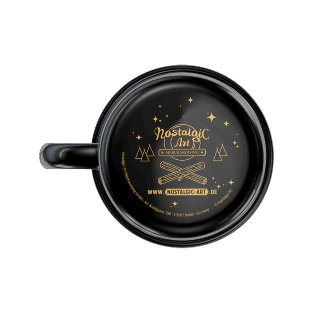Nostalgic-Art Enamel Coffee Mug VIP Only Black and Gold 8x8cm - Image 4