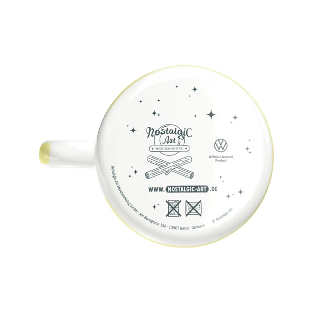 Nostalgic-Art Enamel Coffee Mug VW Bulli Beach Theme Design 360ml 8x8cm - Image 4