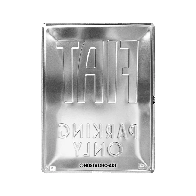 Nostalgic-Art Fiat Parking Only 30x40cm Large Metal Tin Sign Plaque - Image 4