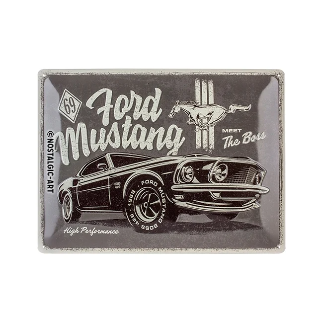Nostalgic-Art Ford Mustang Meet The Boss 30x40cm Large Metal Tin Sign Plaque - Image 2