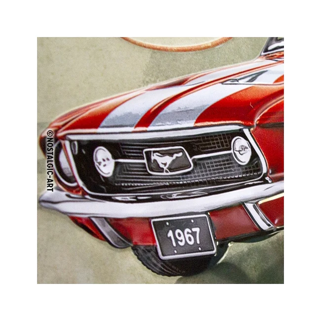 Nostalgic-Art Ford Mustang Red 1967 GT 30x40cm Large Metal Tin Sign Plaque - Image 3