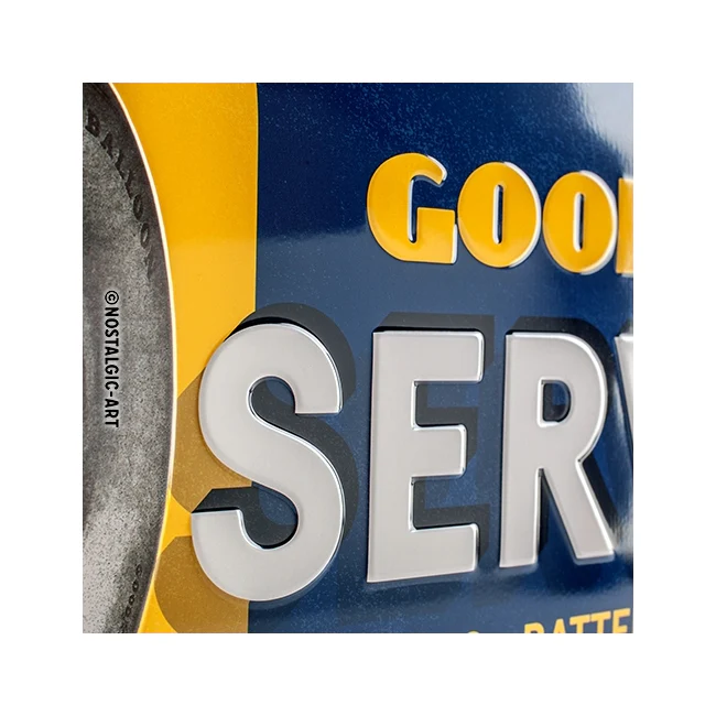 Nostalgic-Art Goodyear Service 25x50cm Metal Long Sign Plaque - Image 2