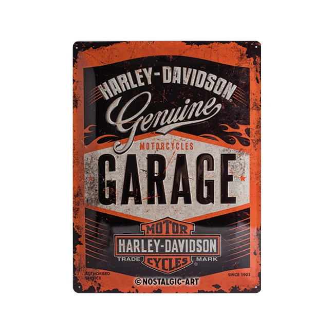 Nostalgic-Art Harley-Davidson Garage 30x40cm Large Metal Tin Sign Plaque - Image 2