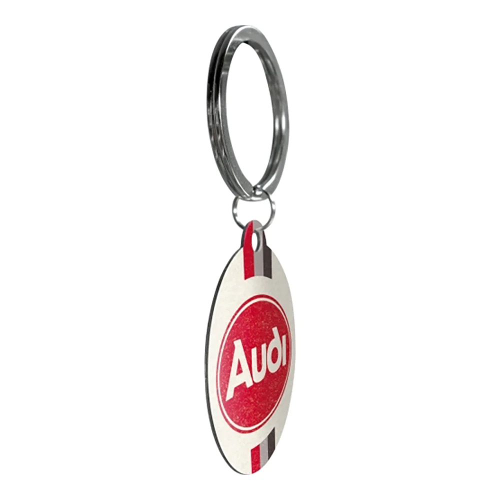 Nostalgic-Art Keyring Round Audi Logo 7.5x4x0.3cm - Image 2