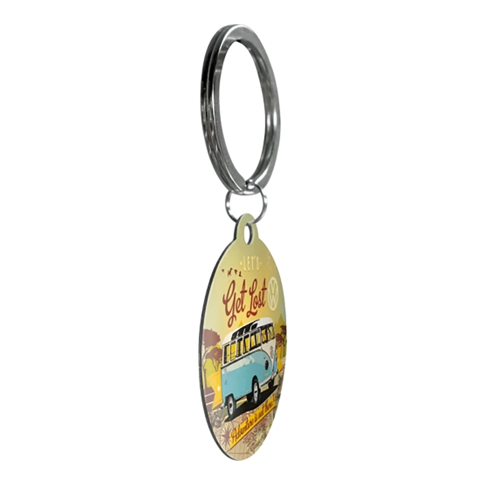 Nostalgic-Art Keyring Round VW Bulli - Let's Get Lost 7.5x4x0.3cm - Image 2