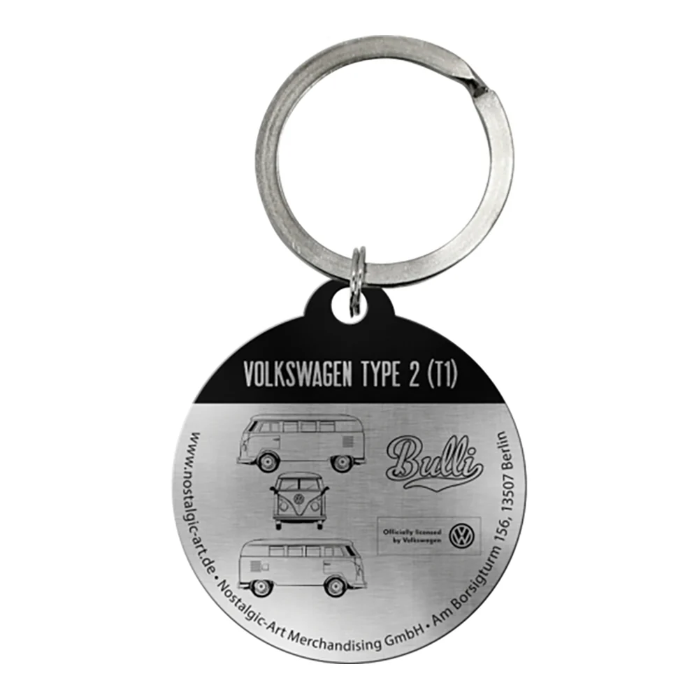 Nostalgic-Art Keyring Round VW Bulli - Let's Get Lost 7.5x4x0.3cm - Image 3