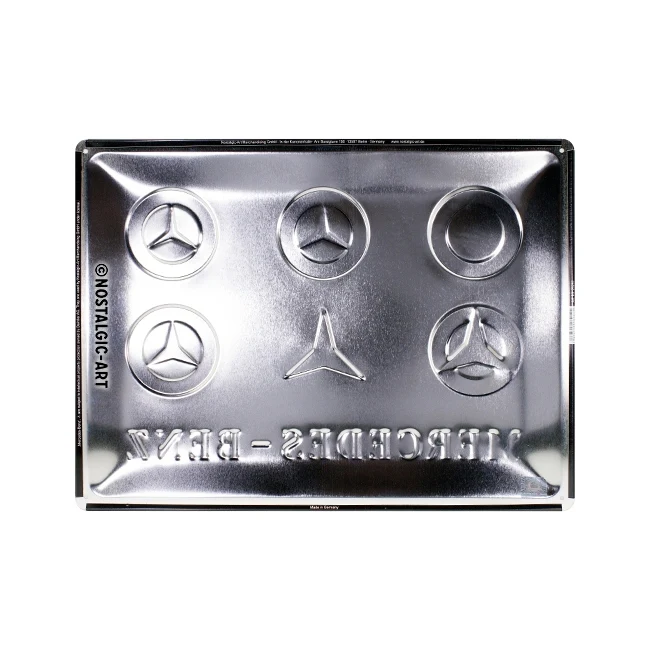 Nostalgic-Art Mercedes-Benz Logo Evolution 30x40cm Large Metal Tin Sign Plaque - Image 4