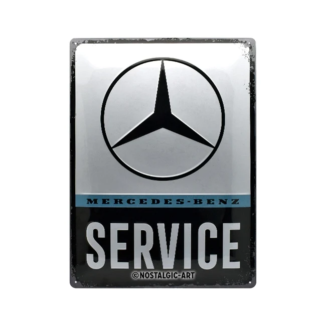 Nostalgic-Art Mercedes-Benz Service 30x40cm Large Metal Tin Sign Plaque - Image 2