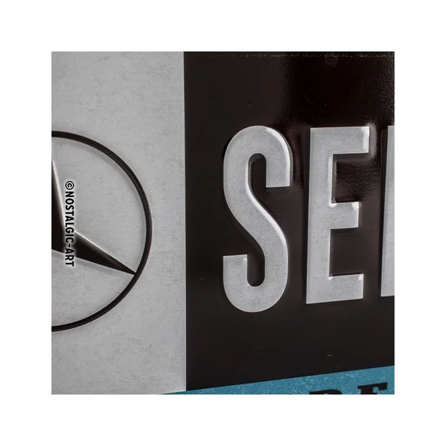 Nostalgic-Art Metal 10x20cm Hanging Sign Plaque Mercedes-Benz Service - Image 2