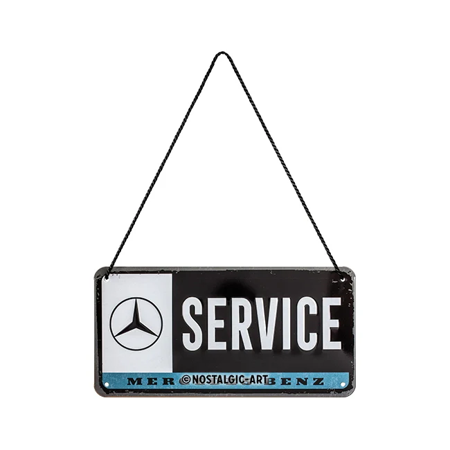 Nostalgic-Art Metal 10x20cm Hanging Sign Plaque Mercedes-Benz Service - Image 3