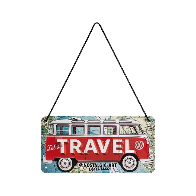 Nostalgic-Art Metal 10x20cm Hanging Sign Plaque VW Bulli Travel the World - Image 3