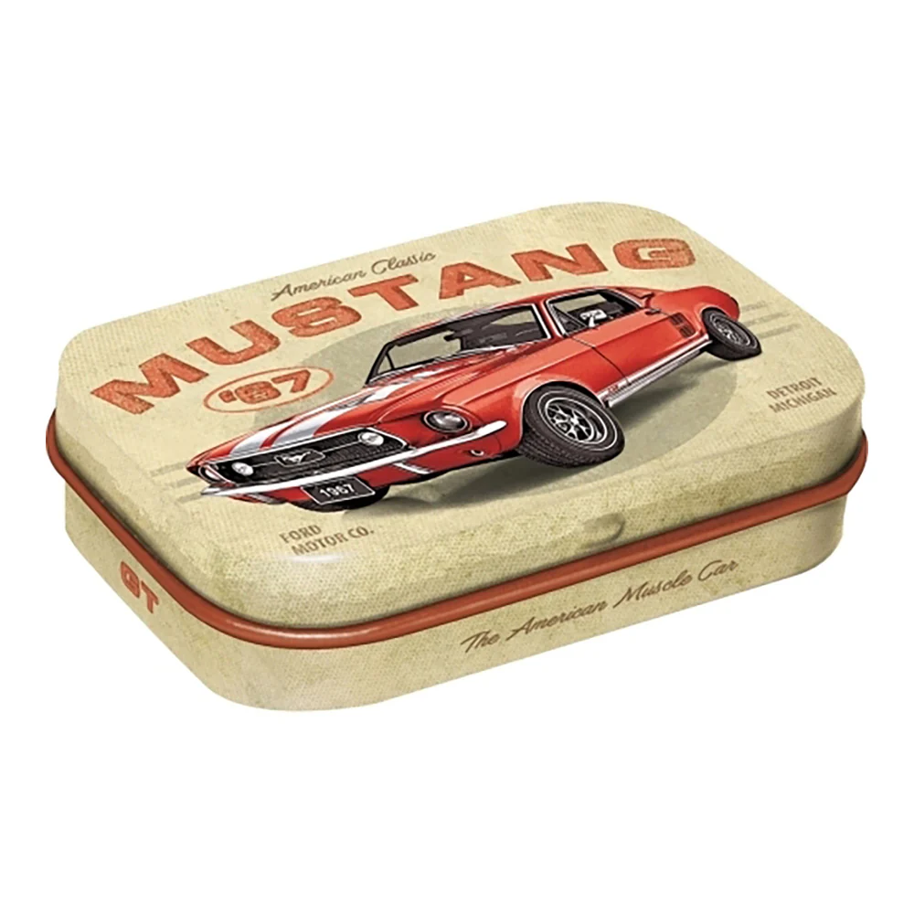 Nostalgic-Art Pocket Mint Box with Mints Ford Mustang GT 1967 4x6x2cm (Multicolour)