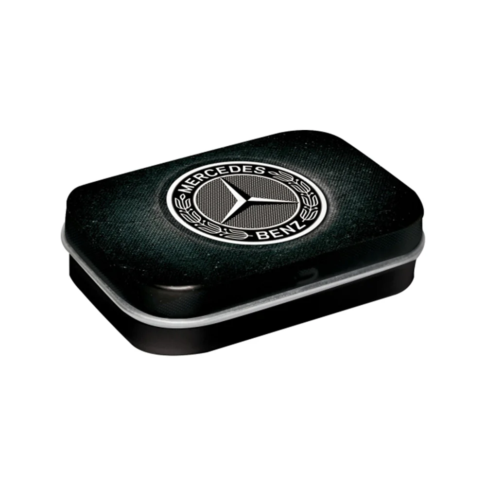 Nostalgic-Art Pocket Mint Box with Mints Mercedes Benz Logo 4x6x2cm (Black)
