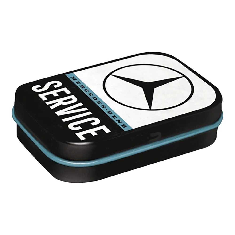 Nostalgic-Art Pocket Mint Box with Mints Mercedes Benz Service 4x6x2cm (Black)