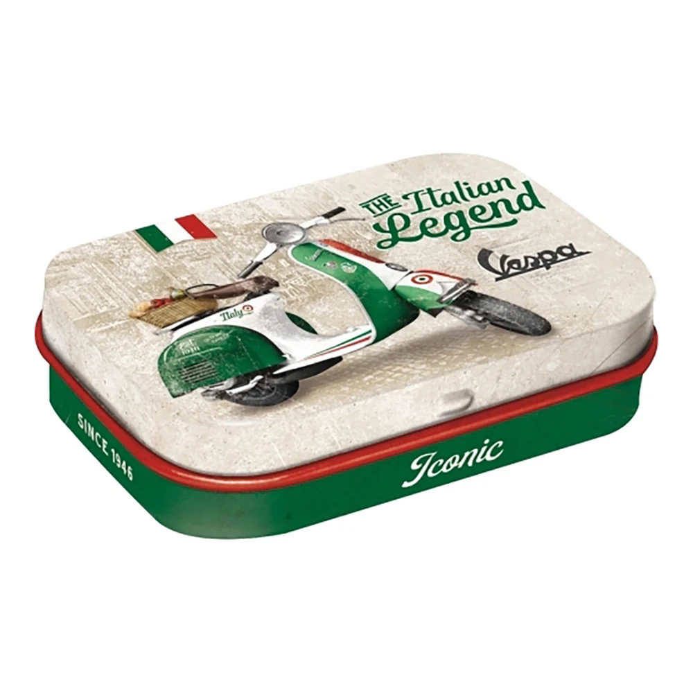 Nostalgic-Art Pocket Mint Box with Mints Vespa Italian Legend 4x6x2cm (Multicolour)