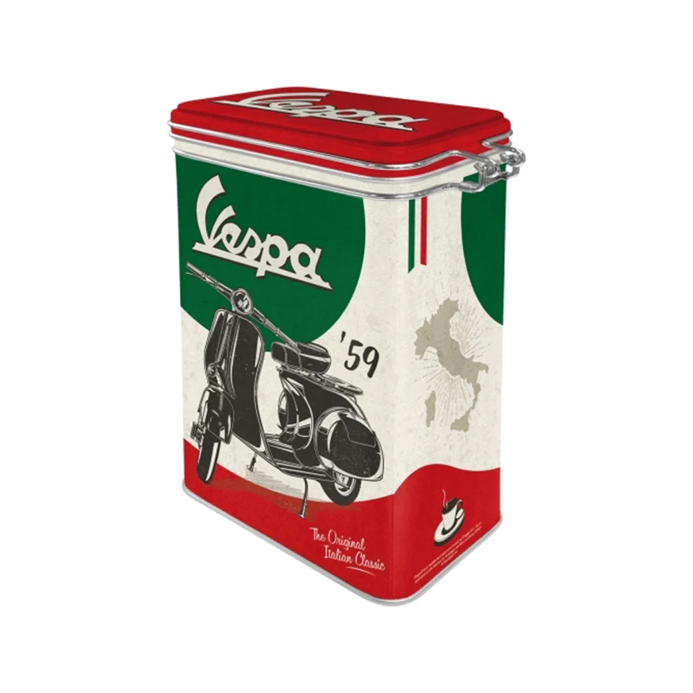 Nostalgic-Art Storage Clip Top Tin 1.3L 17.5cm Vespa The Italian Classic - Image 2