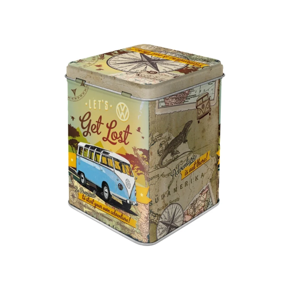 Nostalgic-Art Storage Tin 7.5x9.5cm VW Bulli Lets Get Lost Container - Image 2