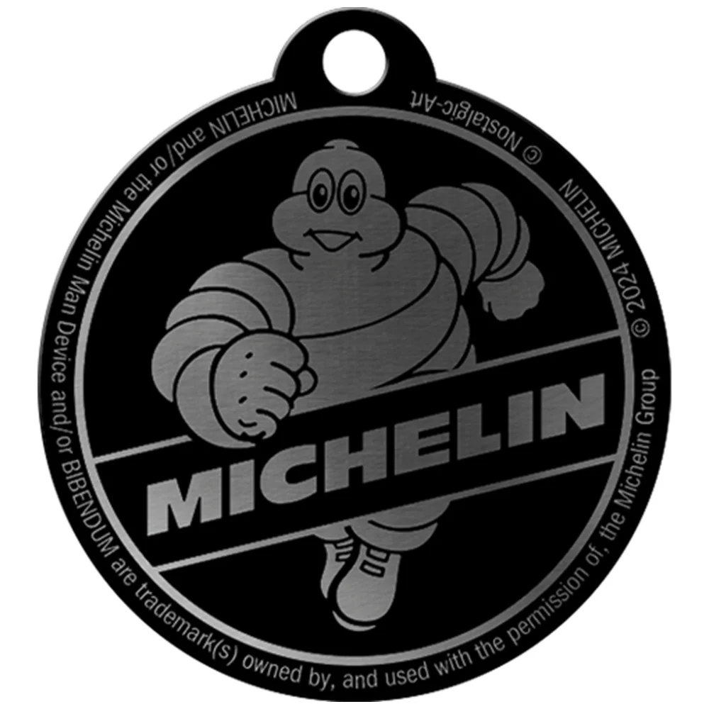 Nostalgic-Art Vintage/Retro Keyring Round Michelin Logo 7.5x4x0.3cm (Yellow/Blue) - Image 4