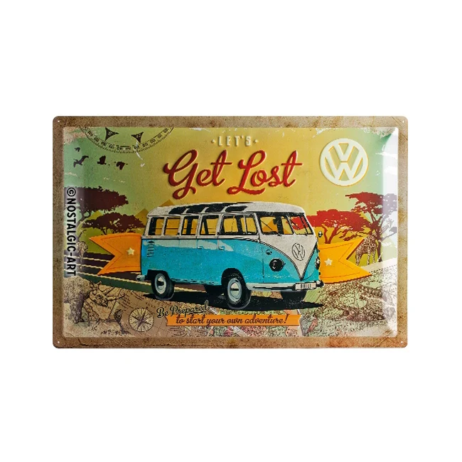 Nostalgic-Art VW Lets Get Lost 40x60cm XL Metal Sign Plaque - Image 2