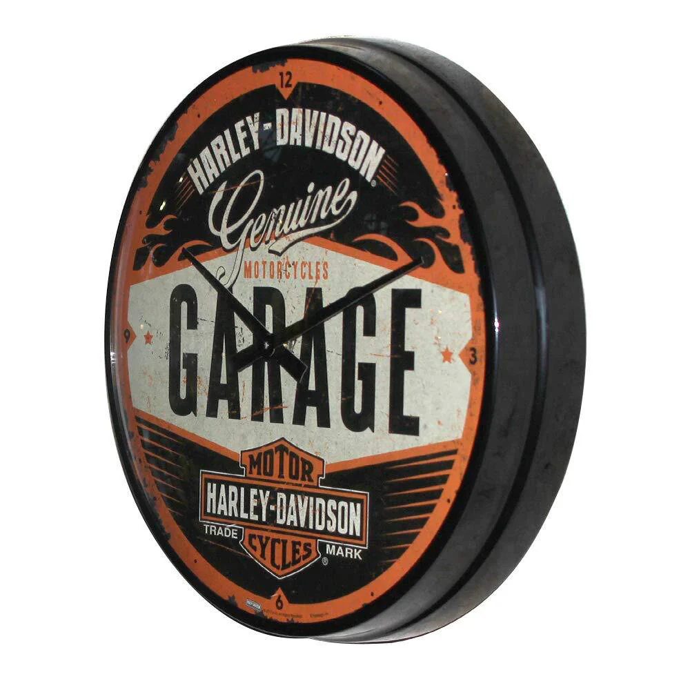 Nostalgic-Art Wall Clock Harley-Davidson Garage Retro Design 30cm - Image 2
