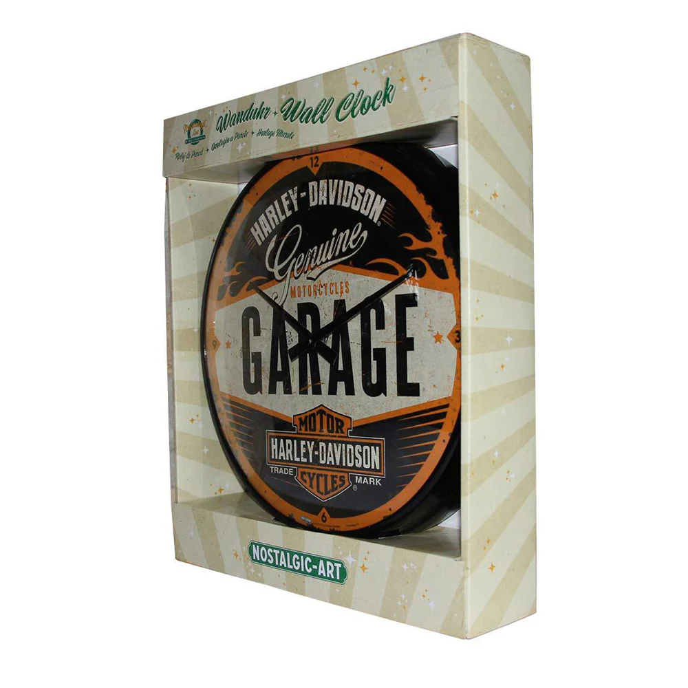 Nostalgic-Art Wall Clock Harley-Davidson Garage Retro Design 30cm - Image 3