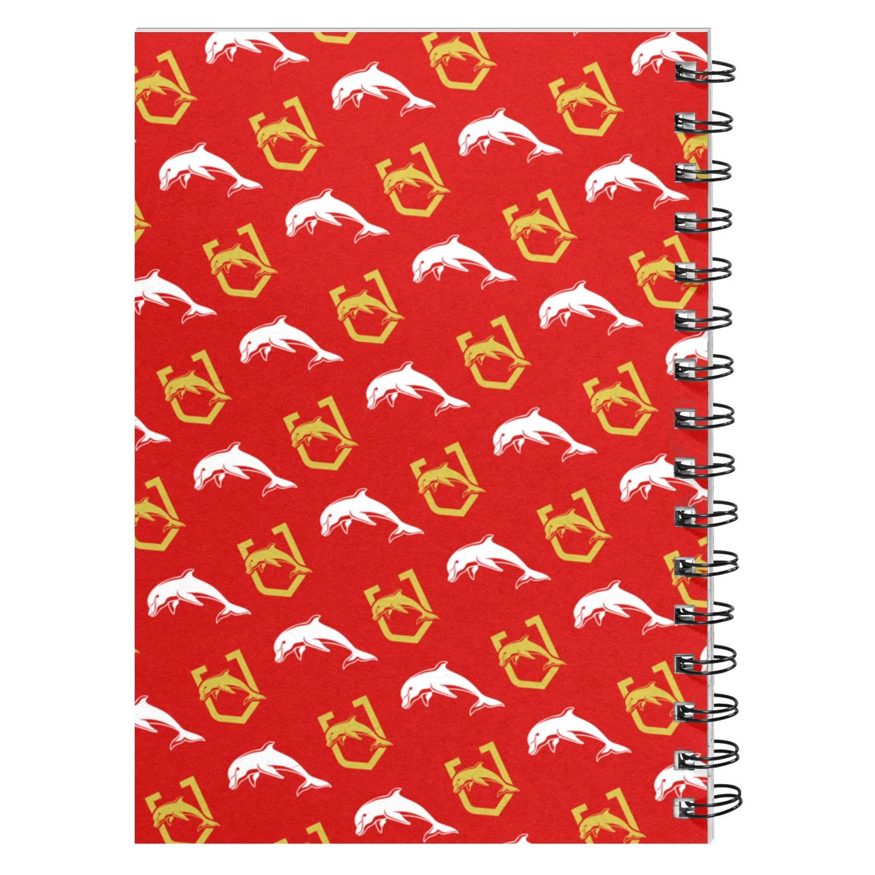 NRL - Dolphins Hardcover A5 Spiral Notebook - Image 2